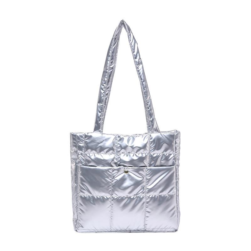 Large Stylish Plaid Tote Bag For Women In Black Green Gold And Colors Silver