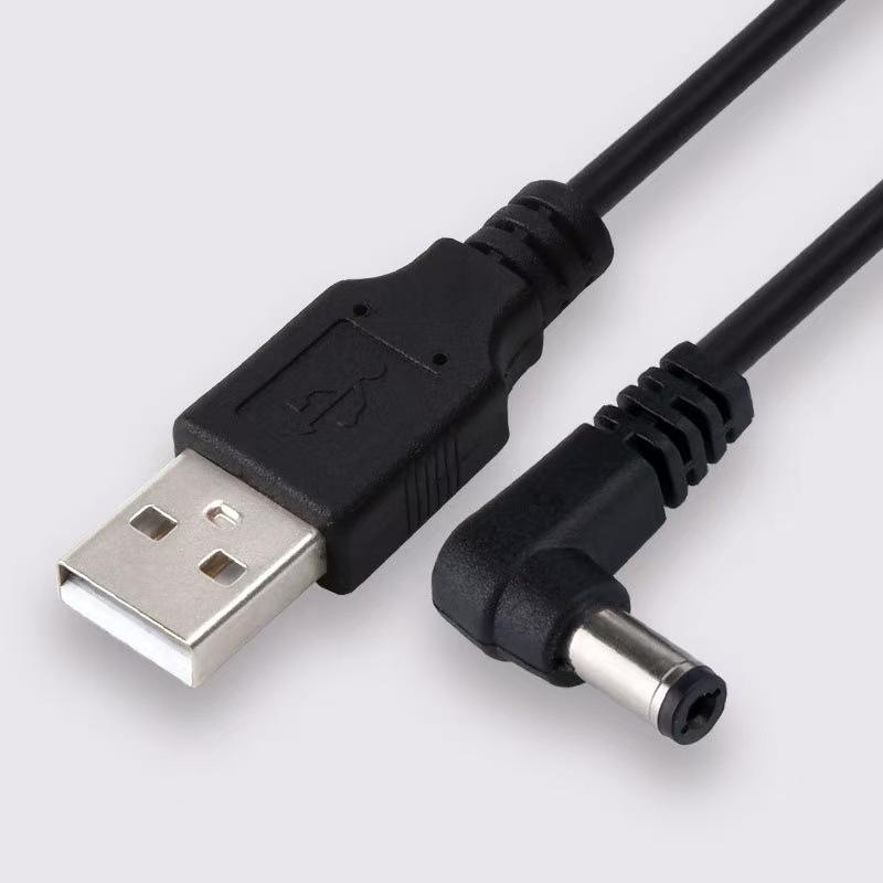 

USB to 5521 DC Power Cable 5.5x2.5mm Elbow Plug for Toy Charging