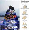1Pc Fantasy Heroes Unite Flannel Blanket, Soft And Comfortable, Casual Warm, Camping Travel, Christmas, Halloween Xmas Gift S1840