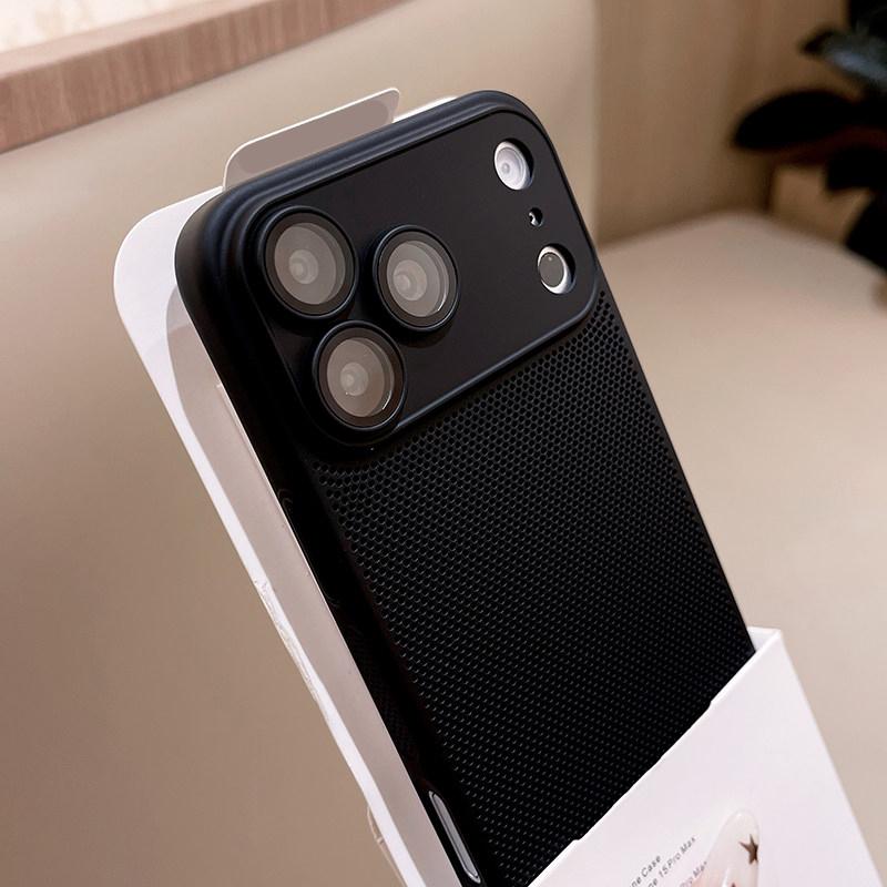 Heat Dissipation Thin PC Case for iPhone 11 12 13 14 15 16 17 Air Pro Max 7 8 Plus Xr Xs Max Camera Protect Mesh Cover