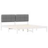 Bed Frame with Padded Headboard Light Grey 120 x 200 cm
