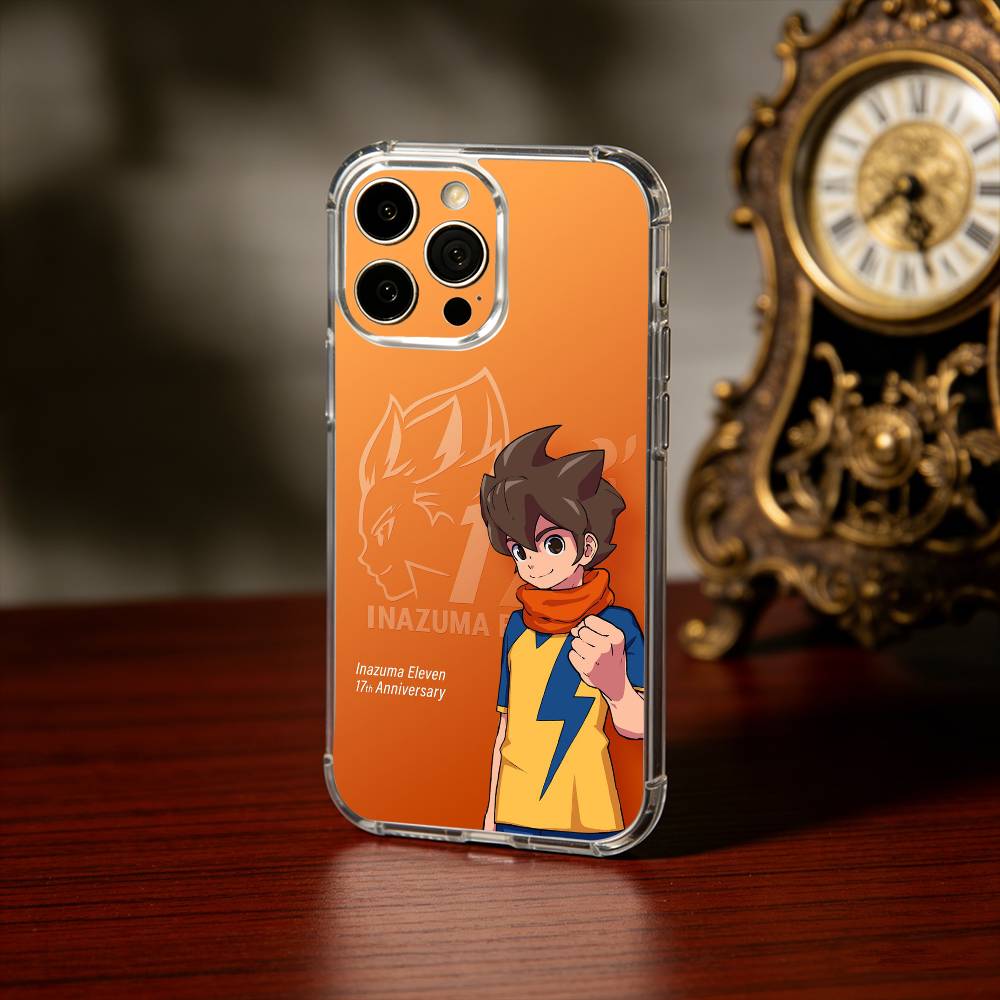 Sporty Japanese Anime I-Inazuma Eleven Phone Case For iPhone17,16,15,14,13Pro Max,us,Soft Silicone Transparent Cover iPhone16pro