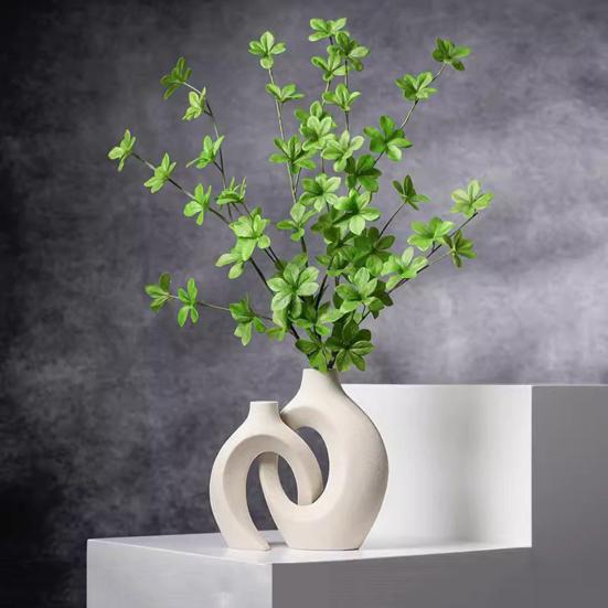 2 Stück/Set Hohl Moderne Plastikvase für Pampasgras Nordischer Boho Stil Dekorative Vase für Hochzeit Abendessen Tischmittelstück