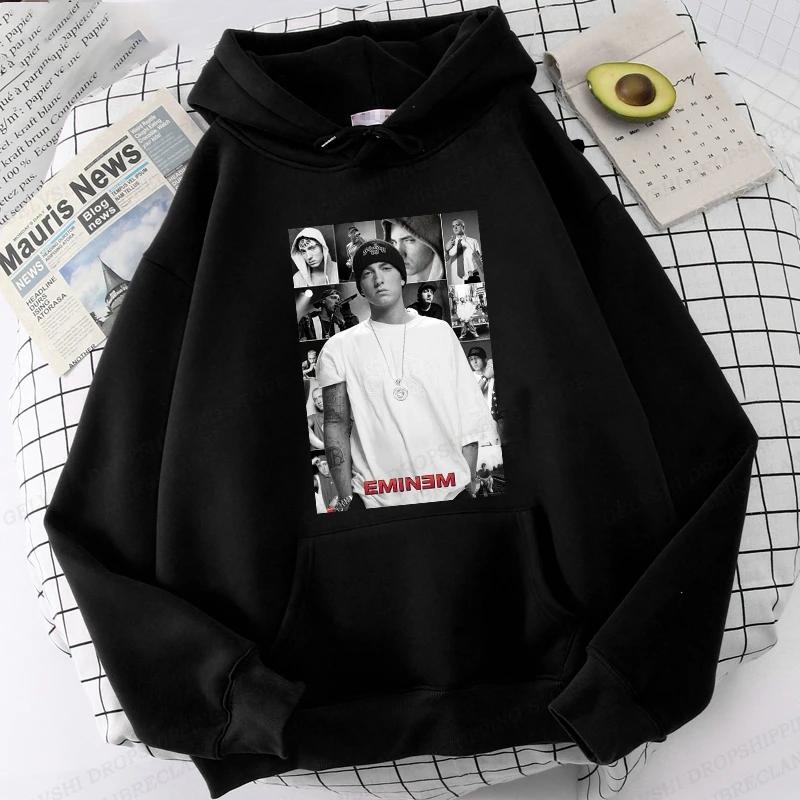 Moletom Estampado Eminem Masculino Feminino Moda Hip Hop Moletons Femininos Moletons de Rapper Roupas Moda Rock Harajuku Moletons