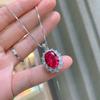 Jewelry Simulation Red Glass Jewelry Set Main Stone Hanging 12 * 16 Ring 10 * 14 Stud Earrings 8 * 12