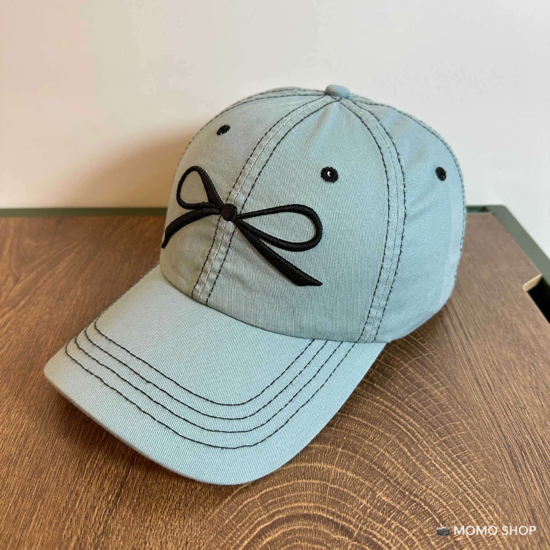 

Корейский нишевый дизайн, милая и универсальная бейсболка с контрастным бантом, бейсболка с мягким верхом в корейском стиле Adjustable