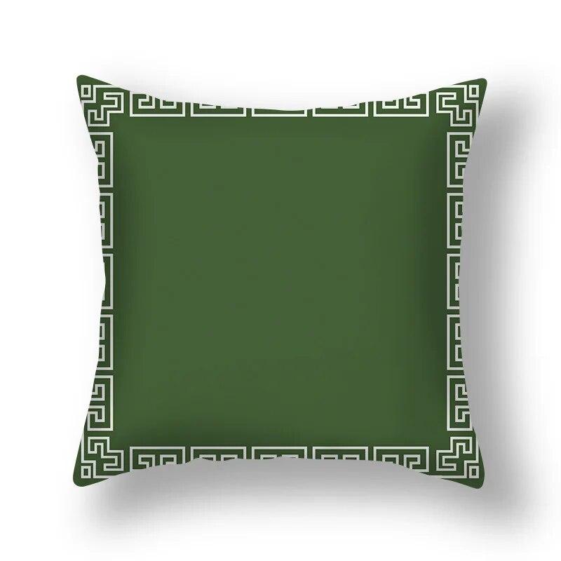 45x45cm Nordic Simple Ins Green Pillowcase Living Room Sofa Office Seat Car Waist Cushion  Cover Home Decoration