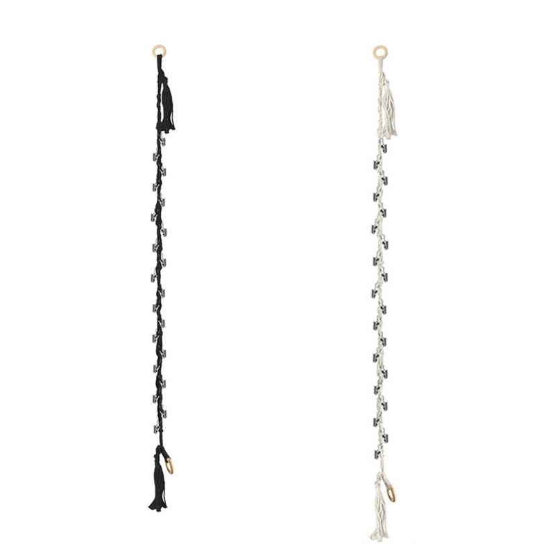 Detachable Toy Hanging Chain Cotton Materials 2M Long 20 Clips for Plush Storage Stuffed Animals Organizer