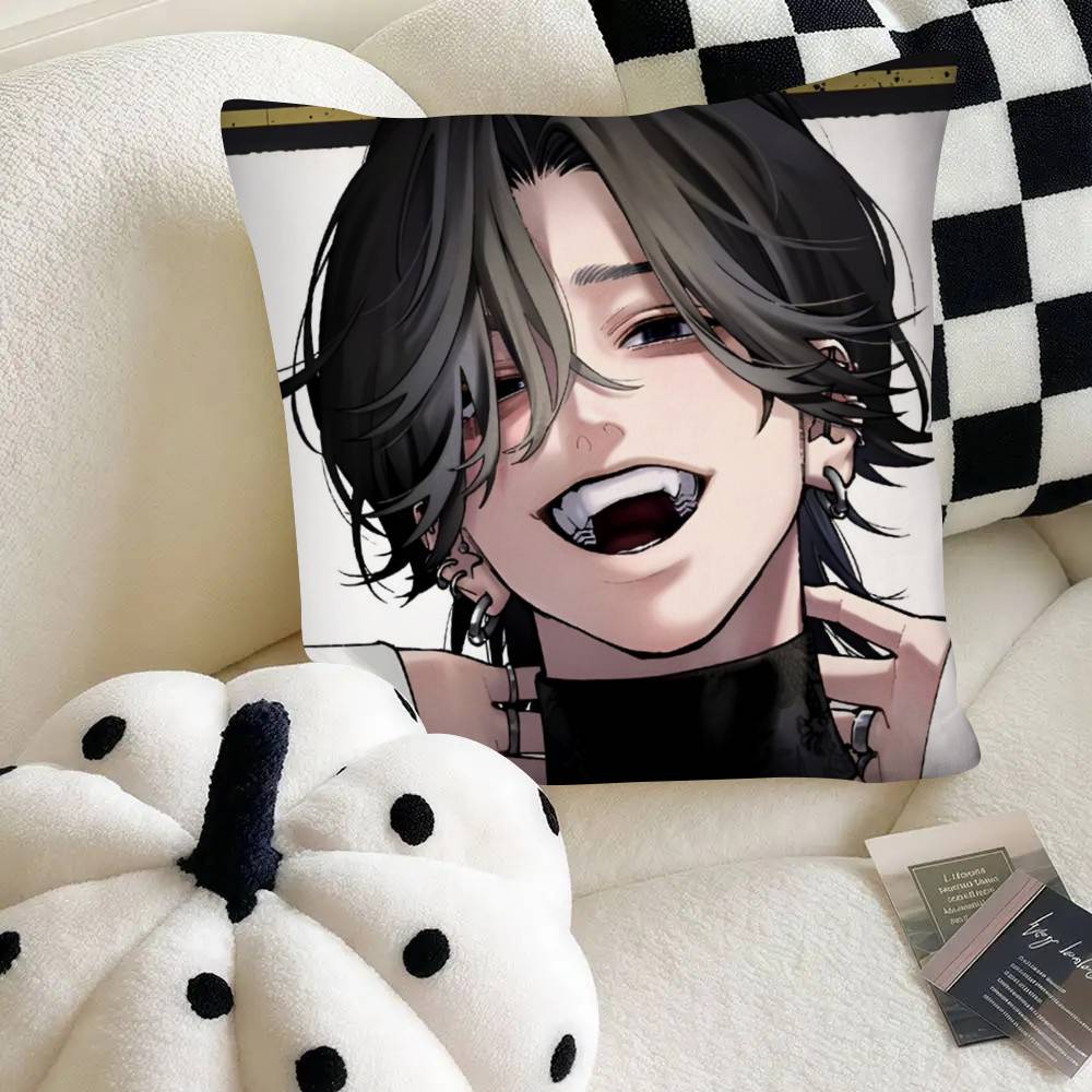 

Manga Series Gokurakugai Pillow Case Fashion Square Pillowcase Bedroom Sofa Room Ins Decoration Leisure 40x40cm16x16in