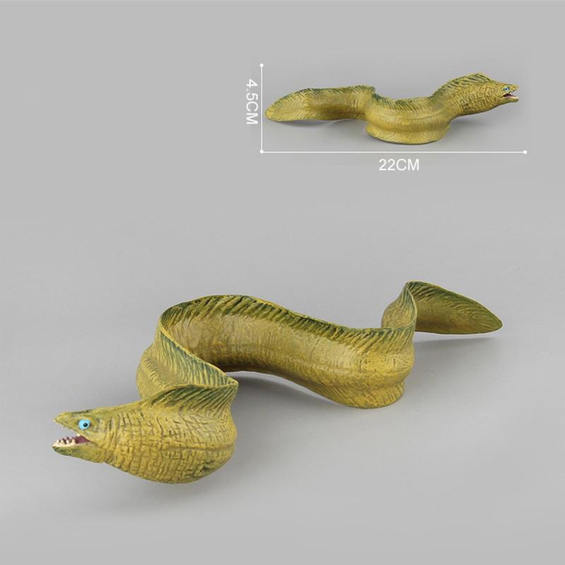 Simulation Undersea Marine Fish Model Ornaments Moray Eel Sea Life Animal Action Figures Learning