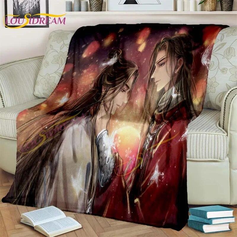 Official Grandmaster of Demonic Blanket Cartoon Blankets Wei Wu Xian Blankets Bed Sofa Soft Blanket Novel Lover Fan Gifts