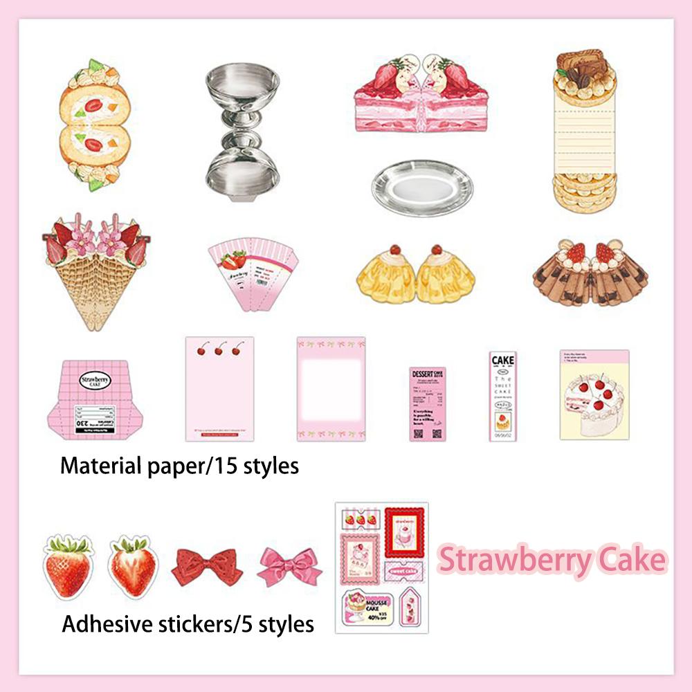 

Material Pack Fresh Store Creative Fun DIY Small Mechanism Hand Account Decoration Collar Stickers