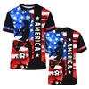 T-shirt da Calcio Traspirante per Sport Estivi da Uomo, Maglietta Casual a Maniche Corte per Allenamento, T-shirt Casual Larga alla Moda Colorata 3D Creativa