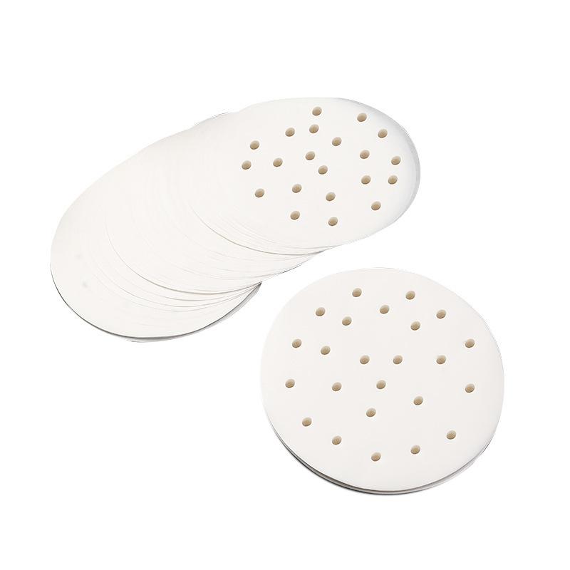 100/400 Stück Einweg-Dampfpapier Backpapier Silikonölpapier Antihaft-Dampfbeständiges Papier Dampfgitter für Brötchen