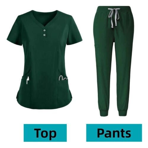 Unisex Medical Uniforms For V-Neck Nurse Scurbs Set Women Hospital Doctor Workwear Oral Dental Surgery Work Uniform Short Sleeve