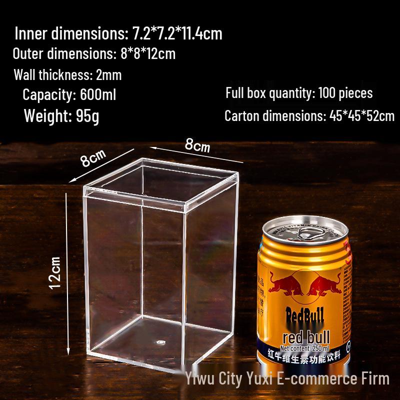 Transparent Acrylic Storage Box with Lid for Jewelry, Gifts, or Wedding Candy Display