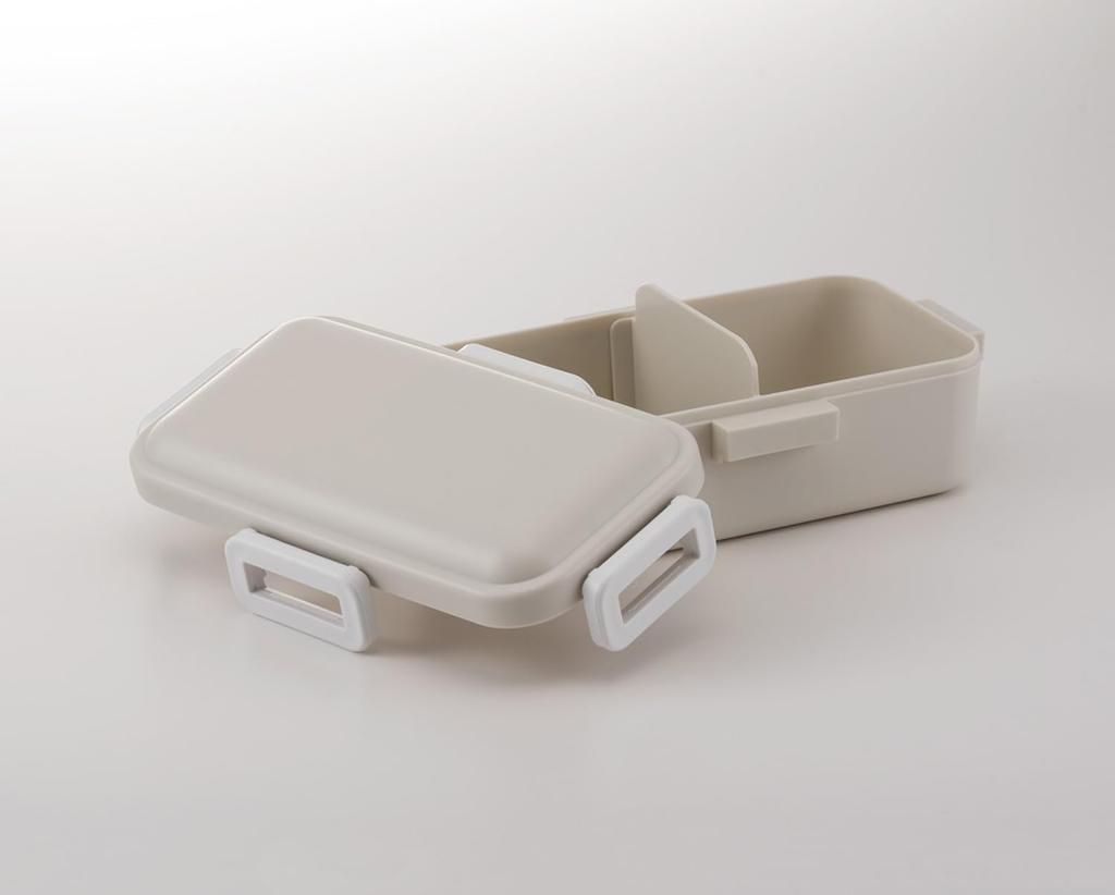 Skater Bento Box 530ml 1 Tier Women Japan Leak-Resistant Lock Lunch Box Dusky Gray PFLB6AG-A Dishwasher Microwave Safe