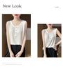Women's Summer U-Neck Knit Sleeveless Slimming Top