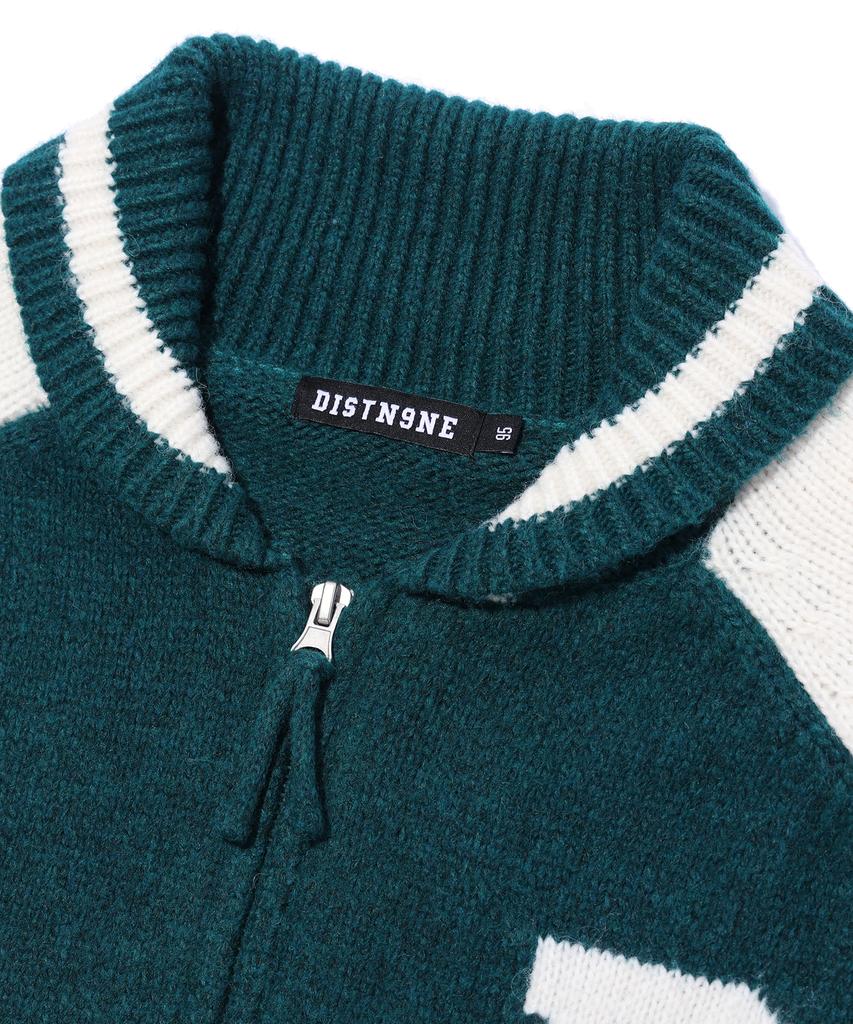 Distn9Ne Varsity Knit Zip-Up Dark Green (Lp5Su516-046)