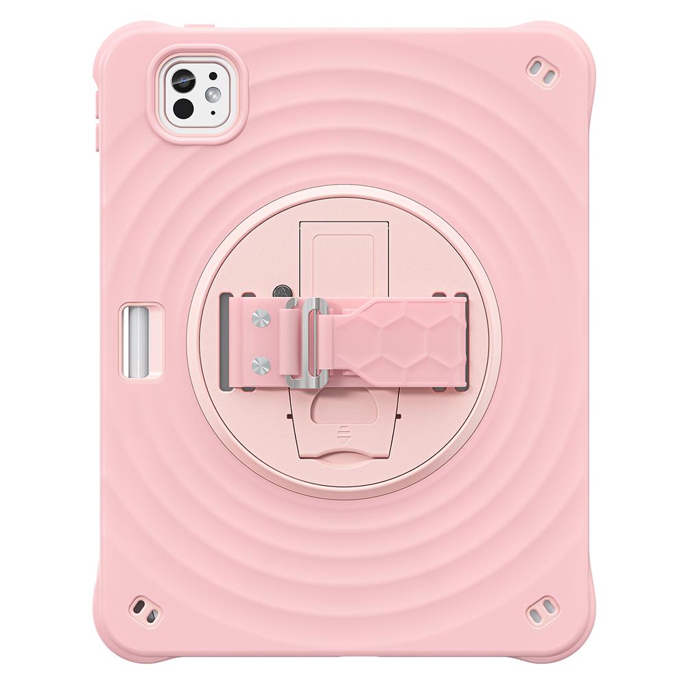 

Для iPad Про 11 (2024) Чехол Ремешок для руки Подставка ТПУ+ПК+Силикон Чехол для планшета Pink