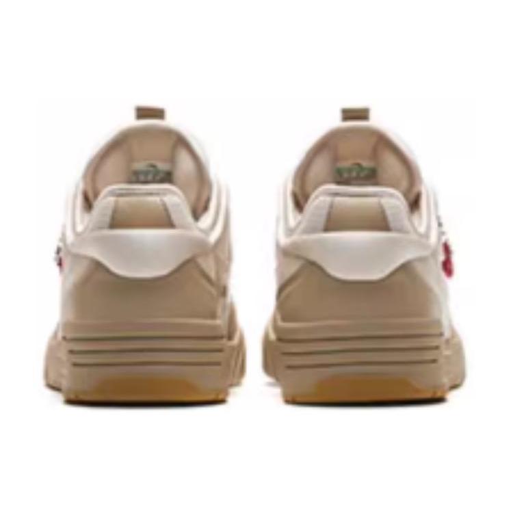 New Anta AOJIE Slip Resistant Breathable Low Top Skateboard Shoes Women's Beige Brown 922418071-5