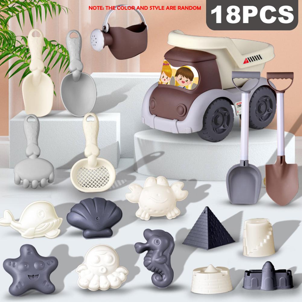 Beach Sand Play Toys Cartoon Lightweight Beach Play Children Bucket Toys Toys Funny Morandi 17/ E1R7