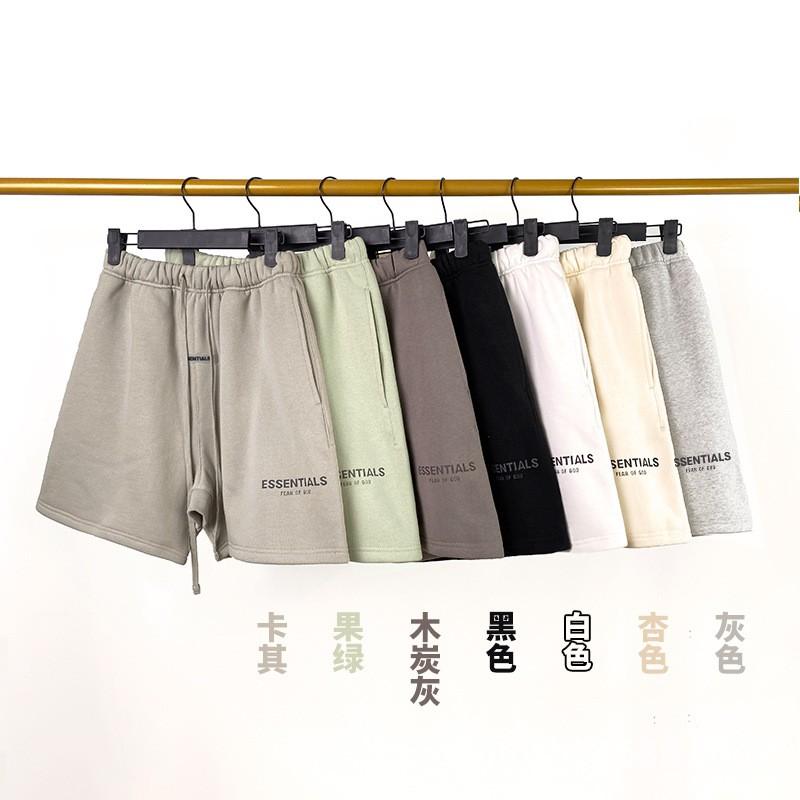 FOG ESSENTIALS Pánské bavlněné kraťasy Volný střih Streetwear Ležérní teplákové