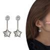 Glittering Star Design Stud Earrings Long Lasting Shine Zinc Alloy Jewelry For Sensitive Ears