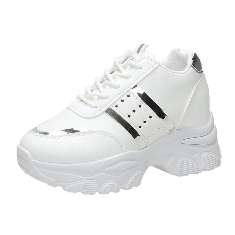 Women's Sneakers Summer Wedge Casual Shoes PU Leather Lace Up 2024 Womes Anti-slip Vulcanized New Outdoor Sneakers