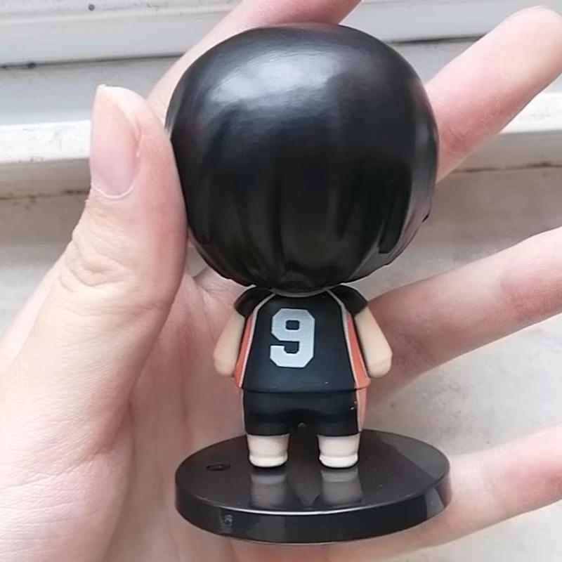 Anime Haikyuu!! Volleyball boy Hinata Shoyo Tobio Kageyama 8pcs/set Figure toy Car Decoration Christmas gift 8CM