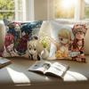F-Fairy T-Tail Pillow Case Anti-dustmite Pillowcase Invisible Zipper Silky Short Plush Sofa Cushion Cover