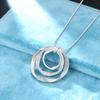 New Fine Copper Bohemia Three Circle Pendant Necklace For Women Fashion Wedding Jewelry Party Holiday Gift