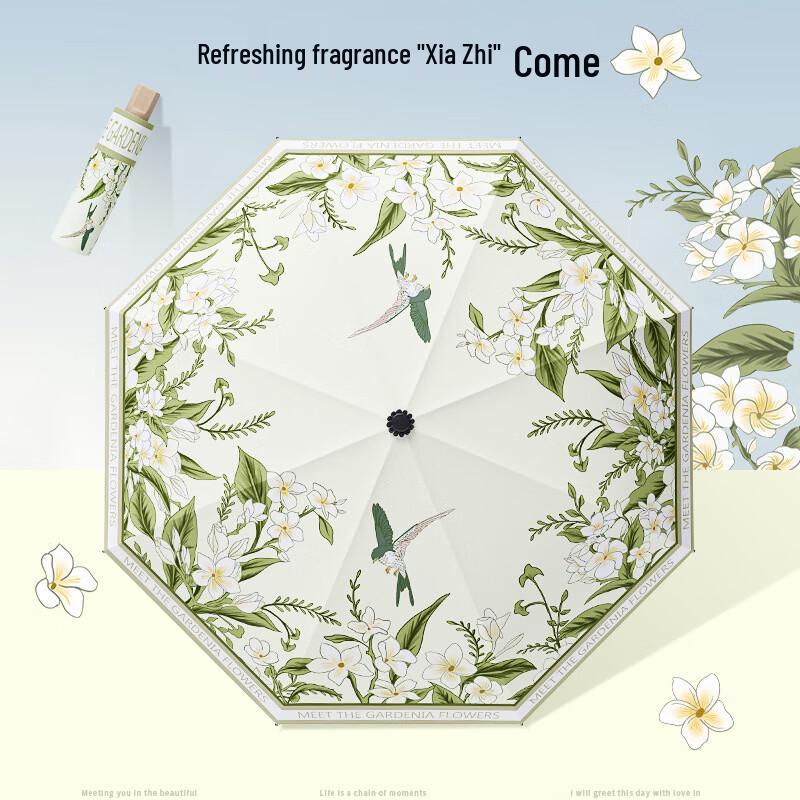 OEING Women s Manual Floral UV Protection Folding Umbrella