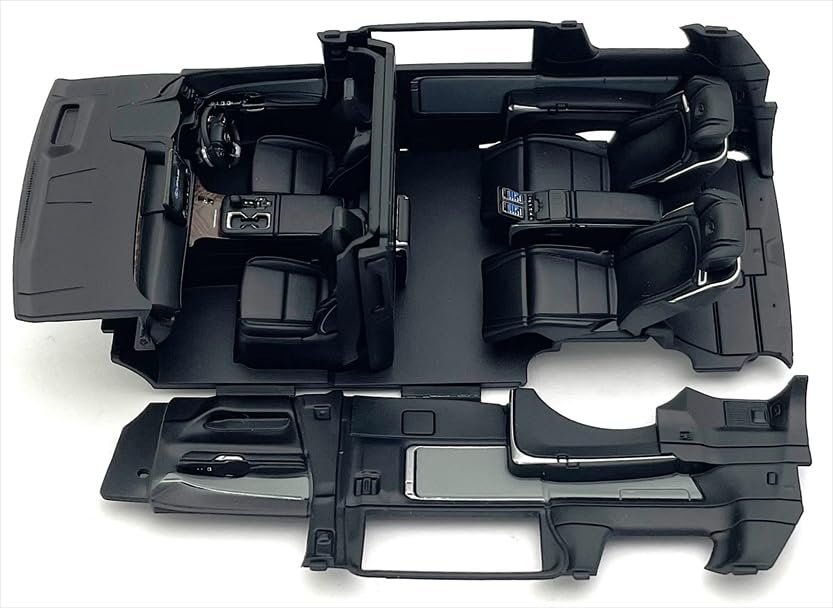 Kyosho Original Scale LEXUS LM 500h Black Glass Finished Model KS03924GBK 1/43 (Graphite Flake, 4-Seat Black)