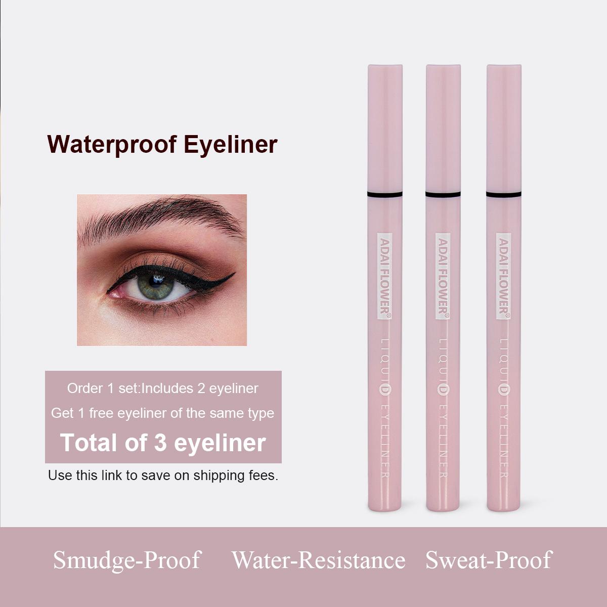 

Водостойкая подводка для глаз. Не размазывается, не оставляет следов, цвет стойкий. Купите 2 и получите 1 бесплатно. светло-розовый