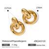 18k Gold Plated Stainless Steel Minimalist Earrings in European & American Design