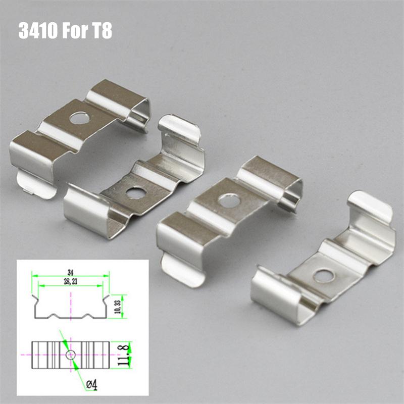 Clips de fixare tub lampă T4 T5 T8 Lumină bară LED rigidă Oțel inoxidabil Montaj Cataramă Lampă fluorescentă Profil aluminiu Dispozitiv de fixare