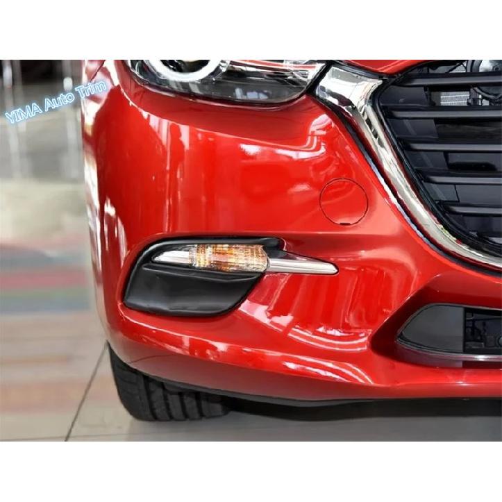 ABS Chrome Front Head Light Lamp Decoration Strips Cover Trim For Mazda 3 AXELA Hatchback Sedan 2017 2018 Interior Accessories