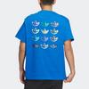 Adidas Originals Trefoil Special Edition Printed Back Crew Neck Short Sleeve T-Shirt Unisex Tops Bird-Feather-Blue IK8652