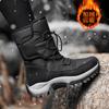 Northeast couple snow boots women's high-top waterproof and non-slip thick cotton shoes men's velvet thermal shoes hiking shoes