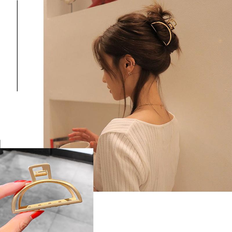 New Metal Claw Clip for Women Gold Geometric Hair Claw Large Size Headband Hairpin Claw Clip Hair Crab Hair Accessories