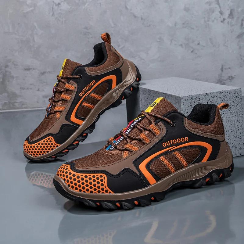 Herren Atmungsaktive Wanderschuhe Outdoor Trail Trainer Schnürschuhe Kletterschuhe Rutschfeste Trekkingsneaker Jagd Taktische Stiefel