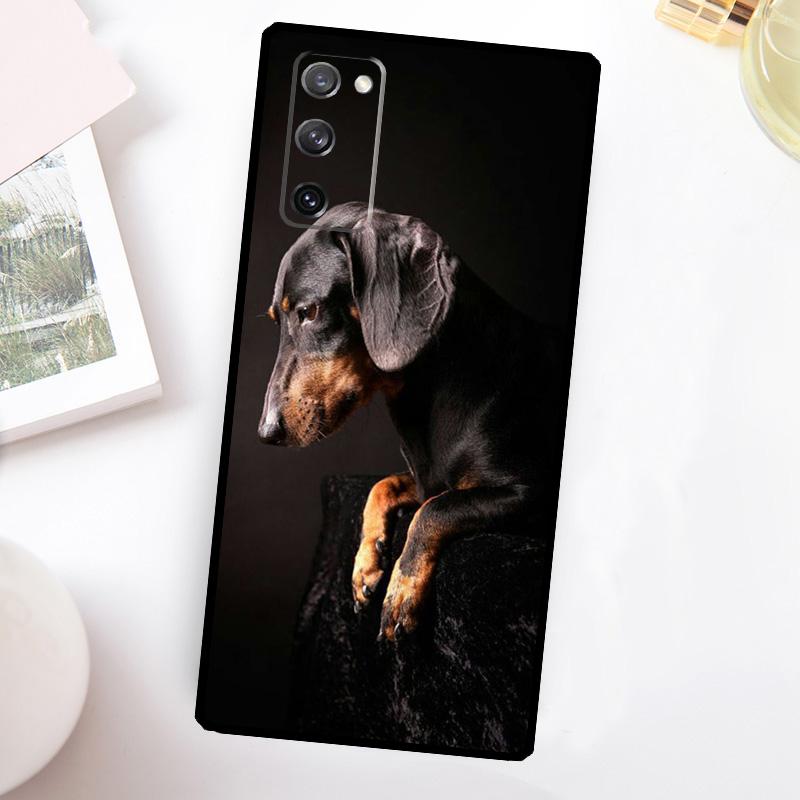 Cute Dachshund Teckel Dackel Dog Case For Samsung Galaxy S24 S23 S22 Ultra S21 S20 FE Note 10 Plus Note 20 S8 S9 S10 Cover