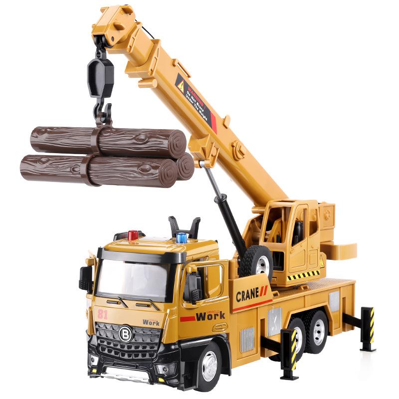 

Крупногабаритный игрушечный кран из сплава для детей и мальчиков, головоломка, тяжелая инженерная модель игрушечного транспортного средства, инерционная модель жёлтый