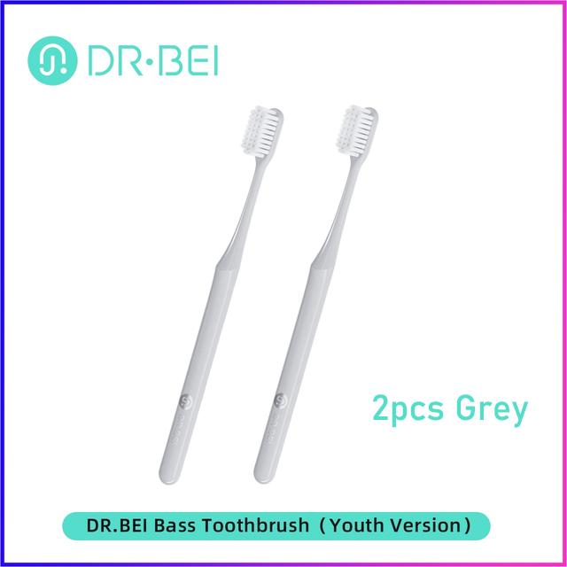 Dr Bei Toothbrush Youth Version 2 Colors Gum Care Daily Cleaning Oral Care Soft Bristle Better Cleaning Toothbrush For Adults