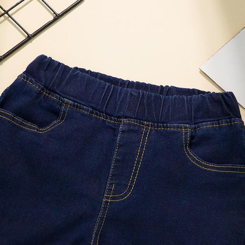 Jaro a podzim Ženy Džíny Dámské Tužka Elastické Plus Velikost Basic Modré Kalhoty s vysokým pasem Džínové kalhoty