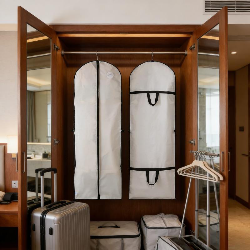 Dustproof Hanging Garment Bags for Suit & Dress, Foldable Wedding Dress Storage Cover