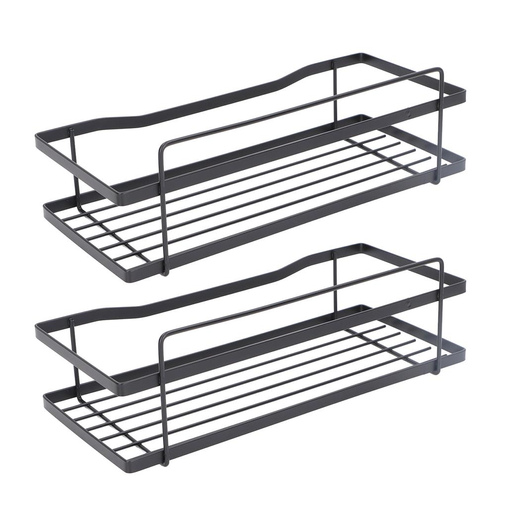 Badezimmer Wandorganizer Rostfrei Klebend Kohlenstoffstahl Duschablagen mit Haken für Toilette