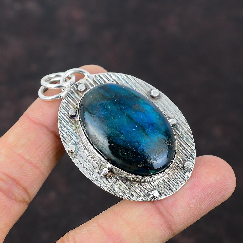 Neon Flash Labradorite Pendant 925 Sterling Silver Pendant Gemstone Pendant Labradorite Jewelry Handmade Brand New Pendant Anniversary Gift