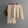 Fashion Wind New Arrival Fashion Half Turtleneck Knitting Sweater Skirt Suit Sweater and Skirt Set